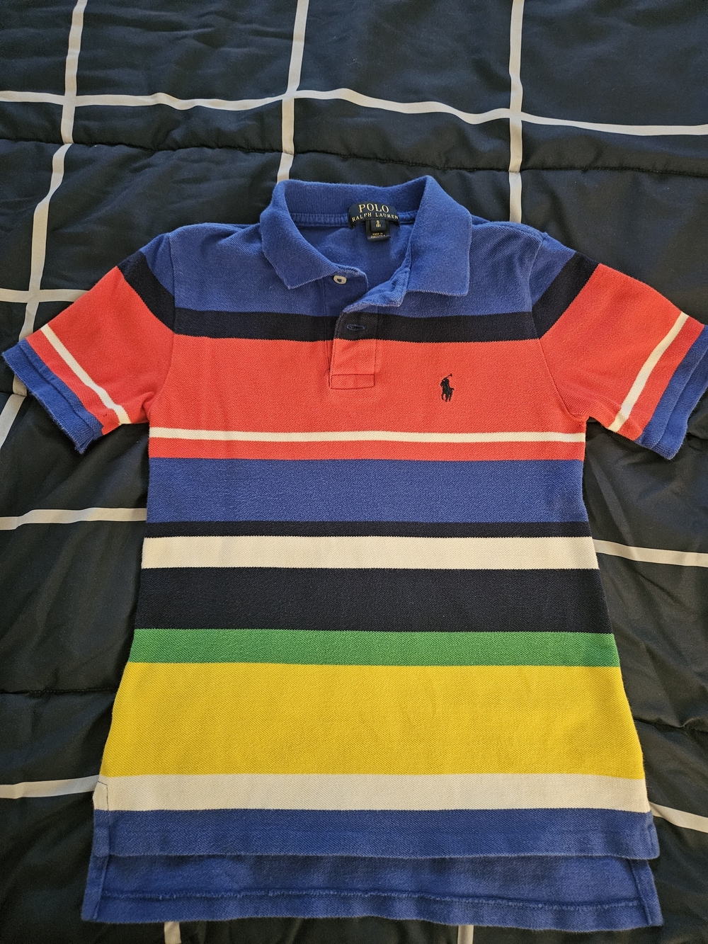 Polo by Ralph Lauren Boys' Multicolor Green Striped Polo